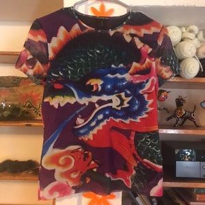 Vivienne Tam dragon mesh top